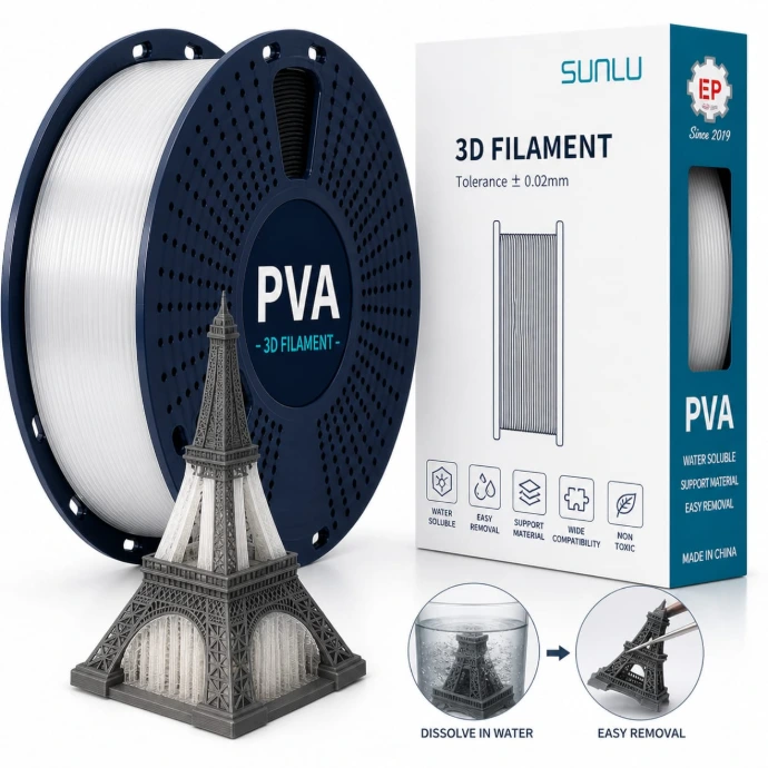 Sunlu PVA (Water Dissolve) (Transparent)
