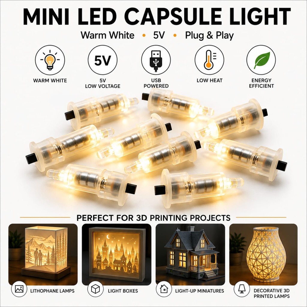 LED Capsule Light (Warm Color)