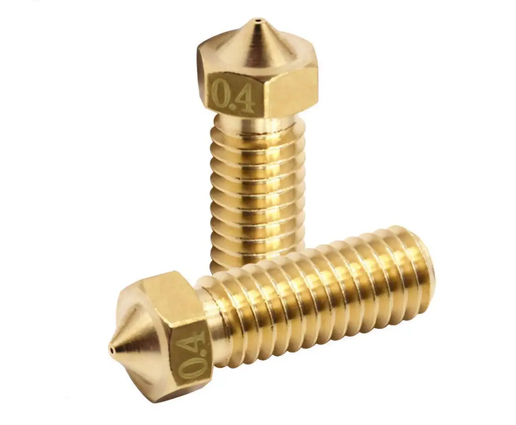 E3DV6 Volcano M6 Nozzle (Brass) (0.2 mm)