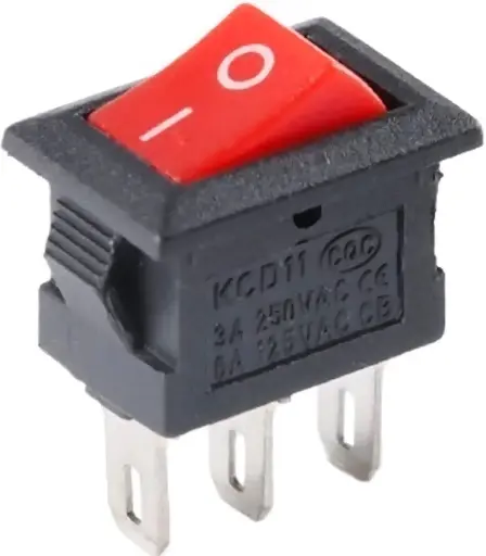 Small boat switch KCD11 15x10mm 2pins