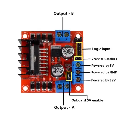 DC Motor driver module L298N