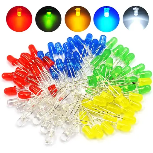 LED Diodes 5mm Short pin 18mm